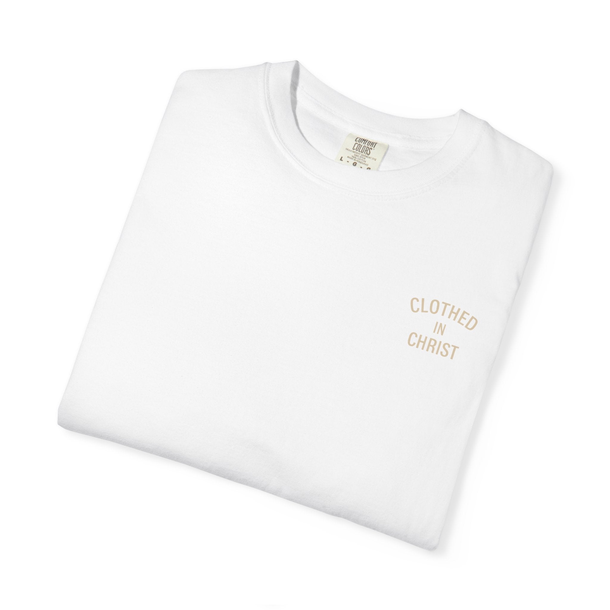 Clothed In Christ T‑Shirt — Isaiah 43:2 Beach Tee Printify