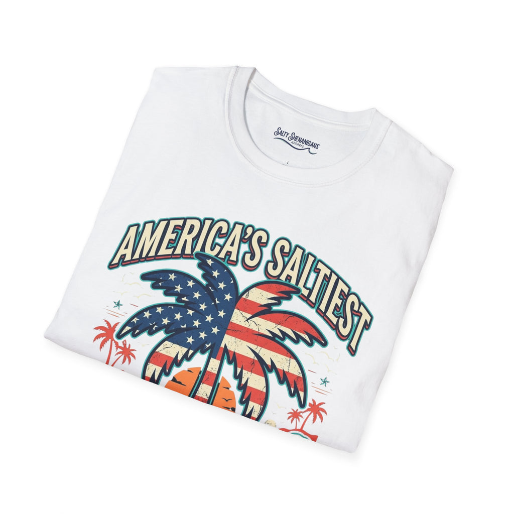 America's Saltiest Patriotic Palm Tree T-Shirt Printify