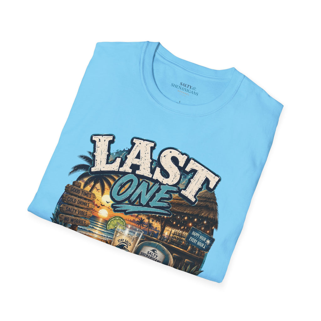 Last One Standing Beach Bar Graphic Tee Printify