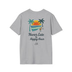 Salty Shenanigans Apparel Never Late To Happy Hour T-Shirt Printify