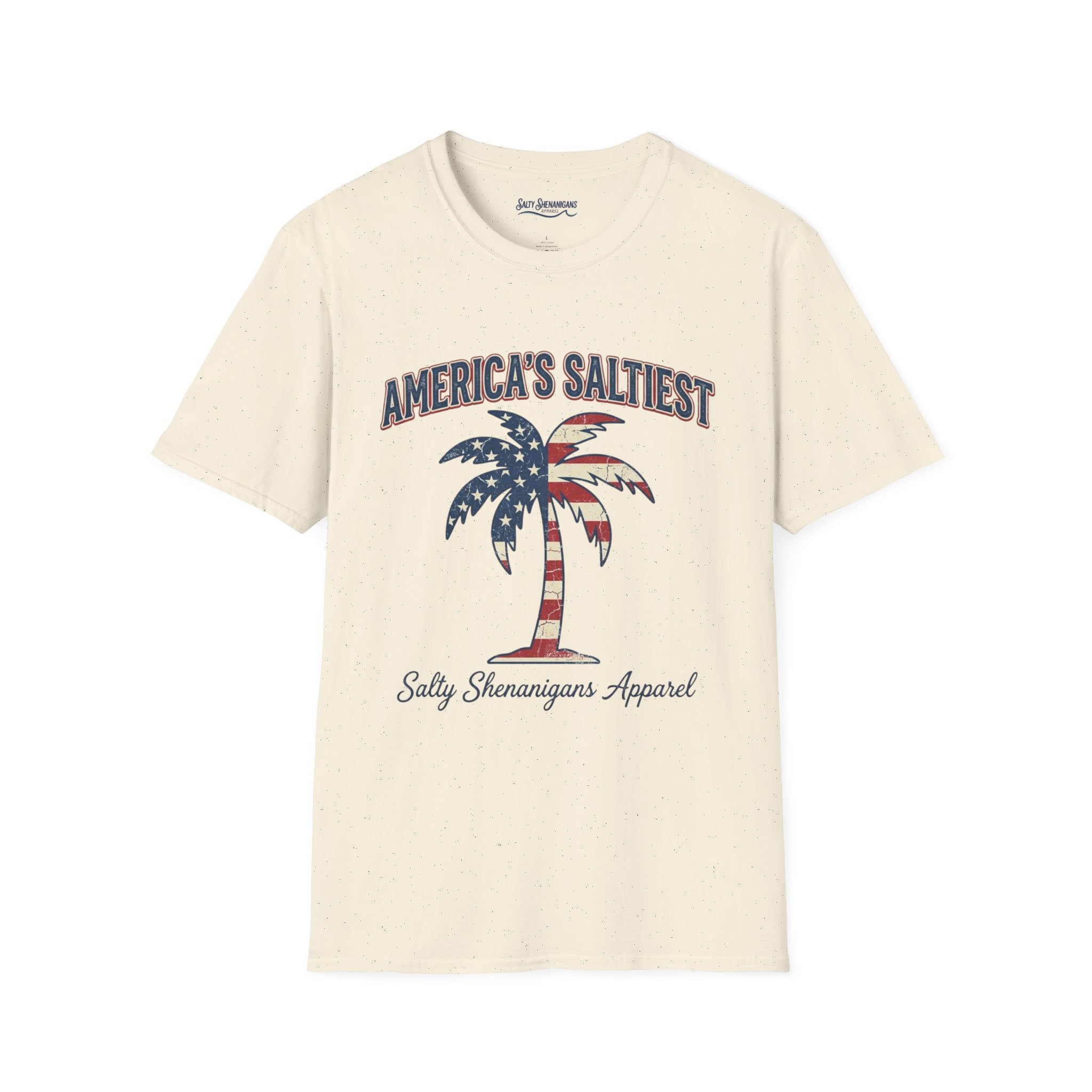 America's Saltiest Patriotic Palm Tree T-Shirt Printify