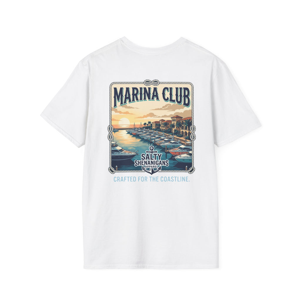 Marina Club Coastal Lifestyle Tee | Salty Shenanigans Apparel Printify
