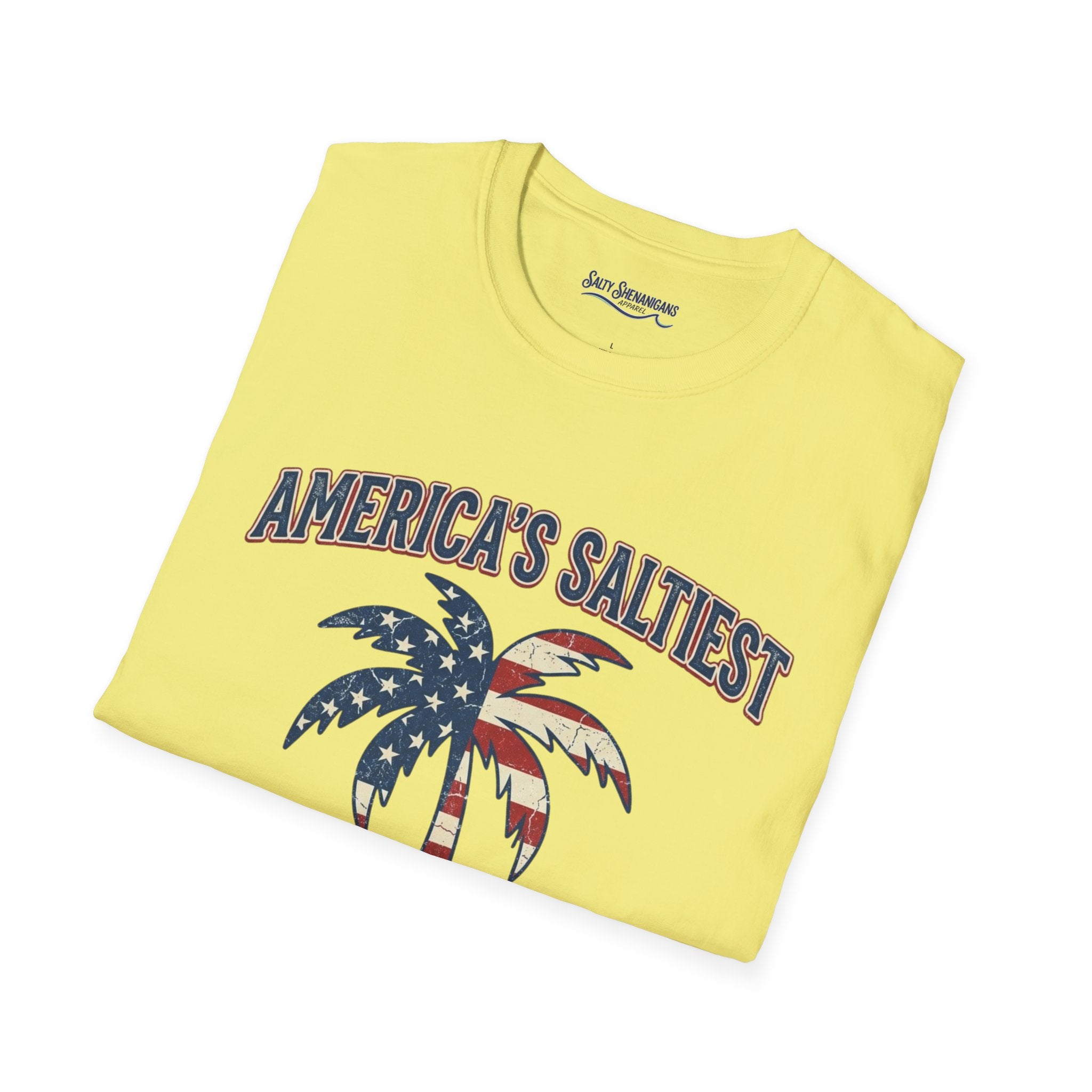 America's Saltiest Patriotic Palm Tree T-Shirt Printify