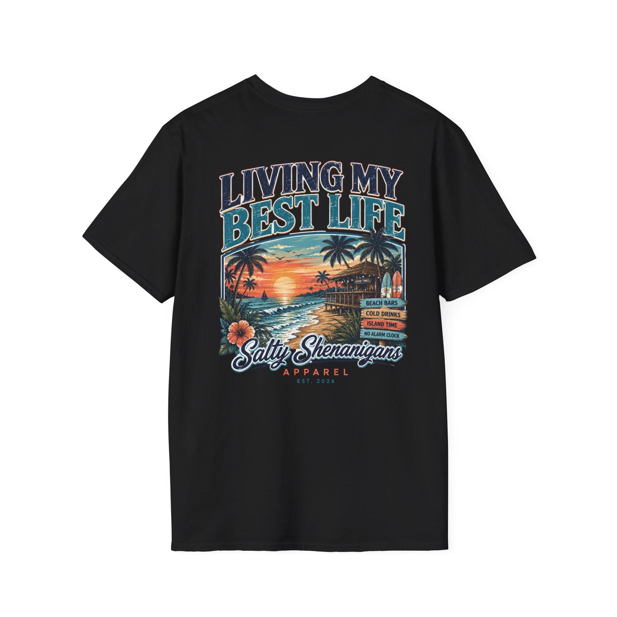Living My Best Life Sunset Tee Printify
