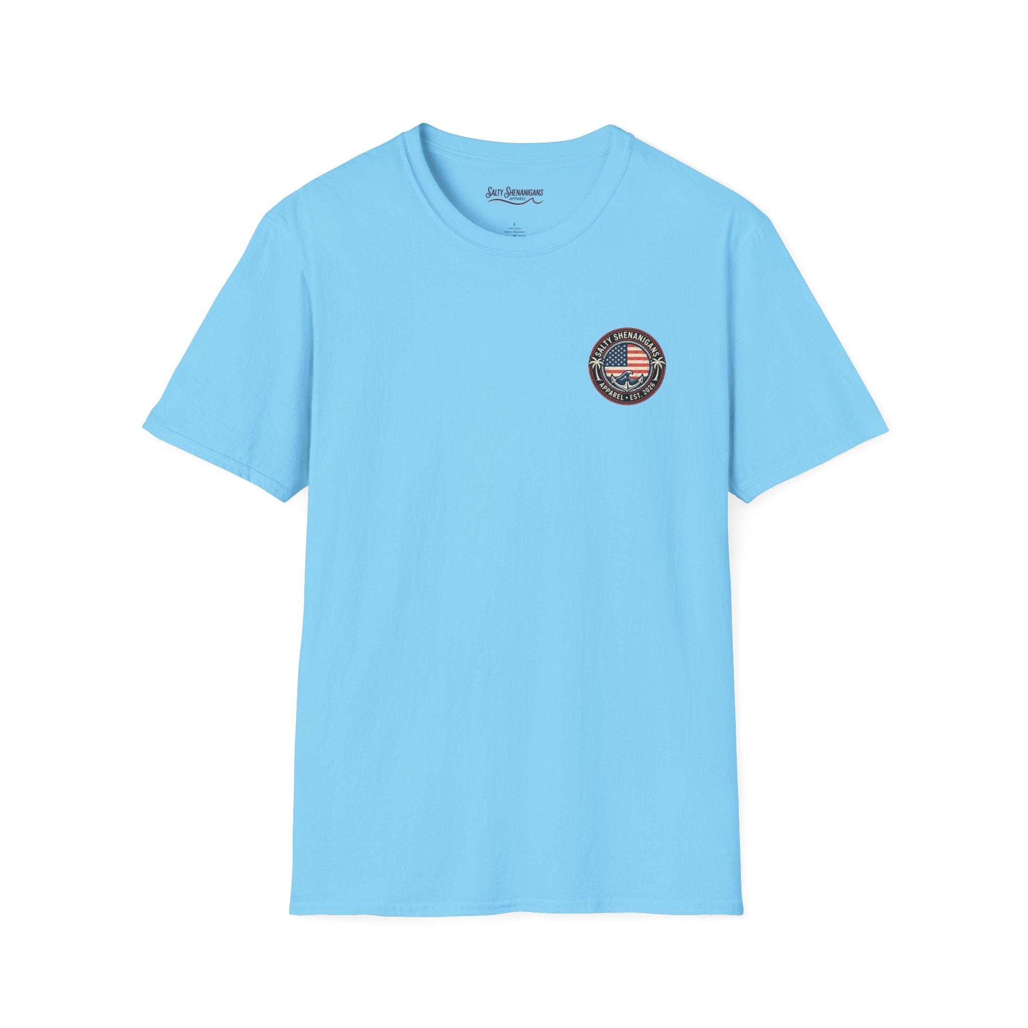 American Made Coastal Raised Patriotic T-Shirt Printify