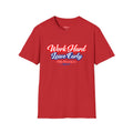 Work Hard Leave Early  Beach T-Shirt | Funny Work Humor Tee Printify