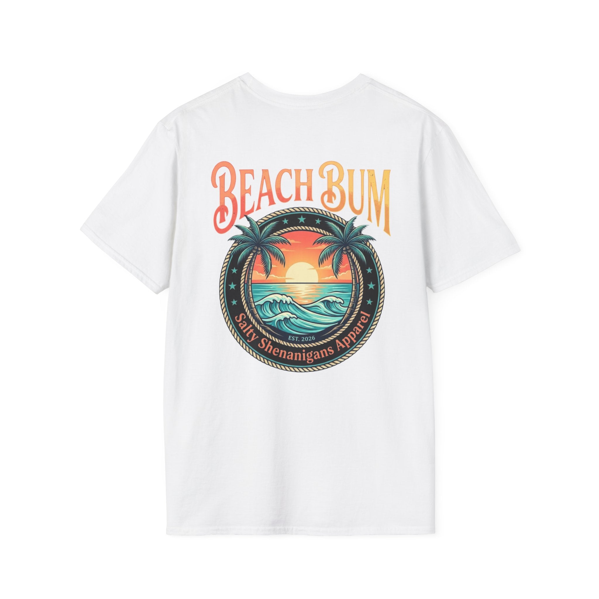 Beach Bum Coastal Sunset T-Shirt Printify