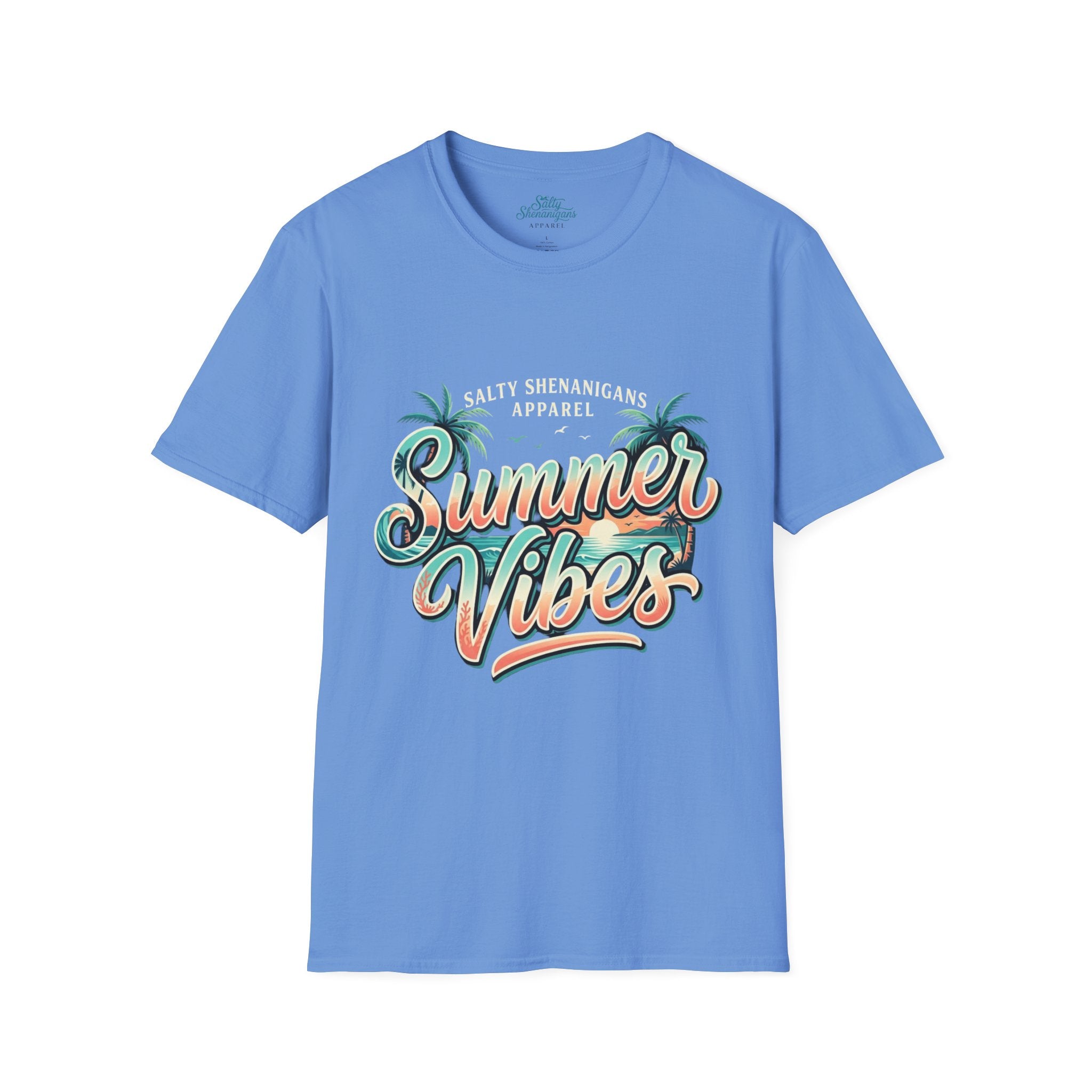 Summer Vibes™ Coastal Lifestyle Graphic Tee | Salty Shenanigans Apparel  Alternate SEO Title Printify