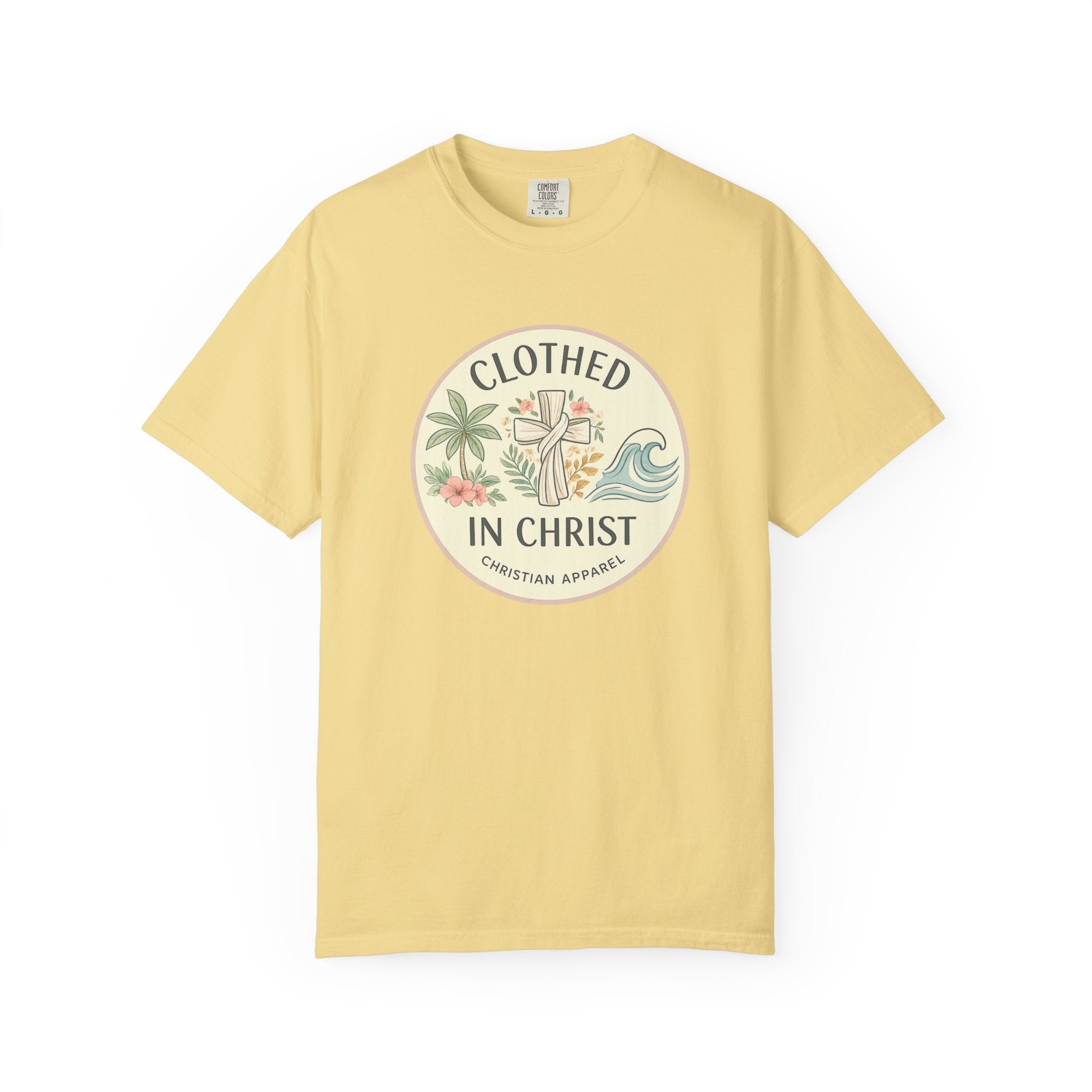 Clothed in Christ Graphic T-Shirt — Christian Faith Tee Printify
