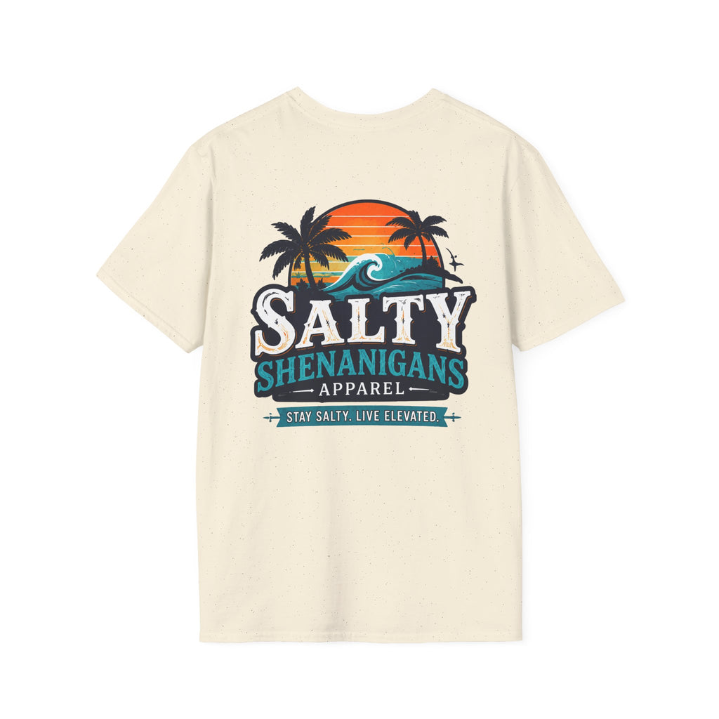 Salty Shenanigans Apparel Wave Logo Tee Printify