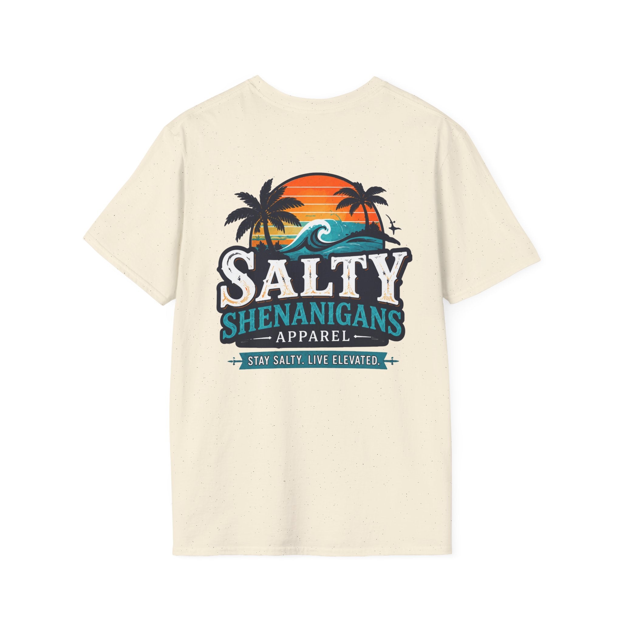 Salty Shenanigans Apparel Wave Logo Tee Printify