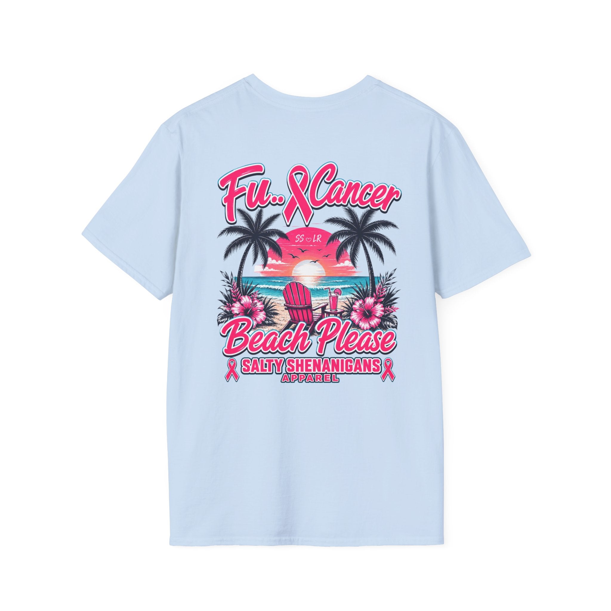 Fu.. Cancer – Beach Please | Cancer Awareness Beach Shirt Printify