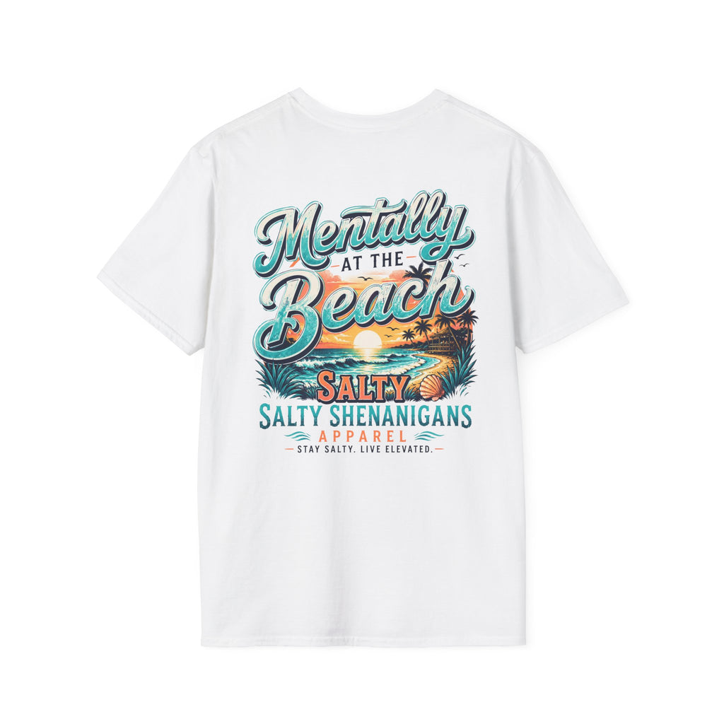 Mentally At The Beach Beach Bar T-Shirt | Premium Coastal Apparel Printify