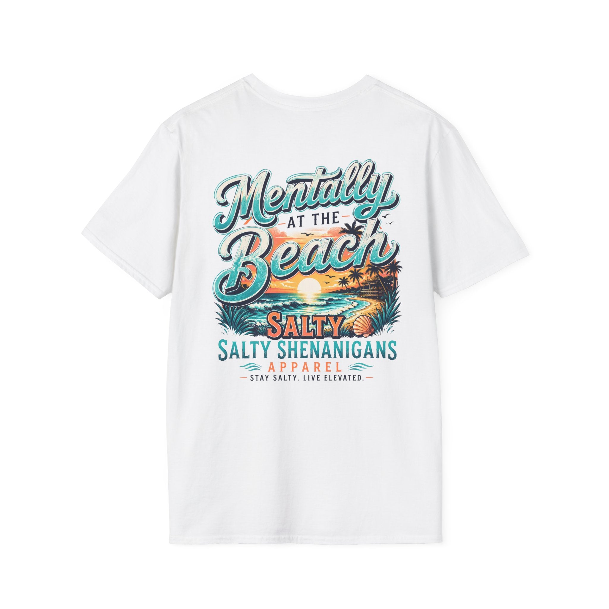 Mentally At The Beach Beach Bar T-Shirt | Premium Coastal Apparel Printify
