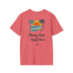 Salty Shenanigans Apparel Never Late To Happy Hour T-Shirt Printify