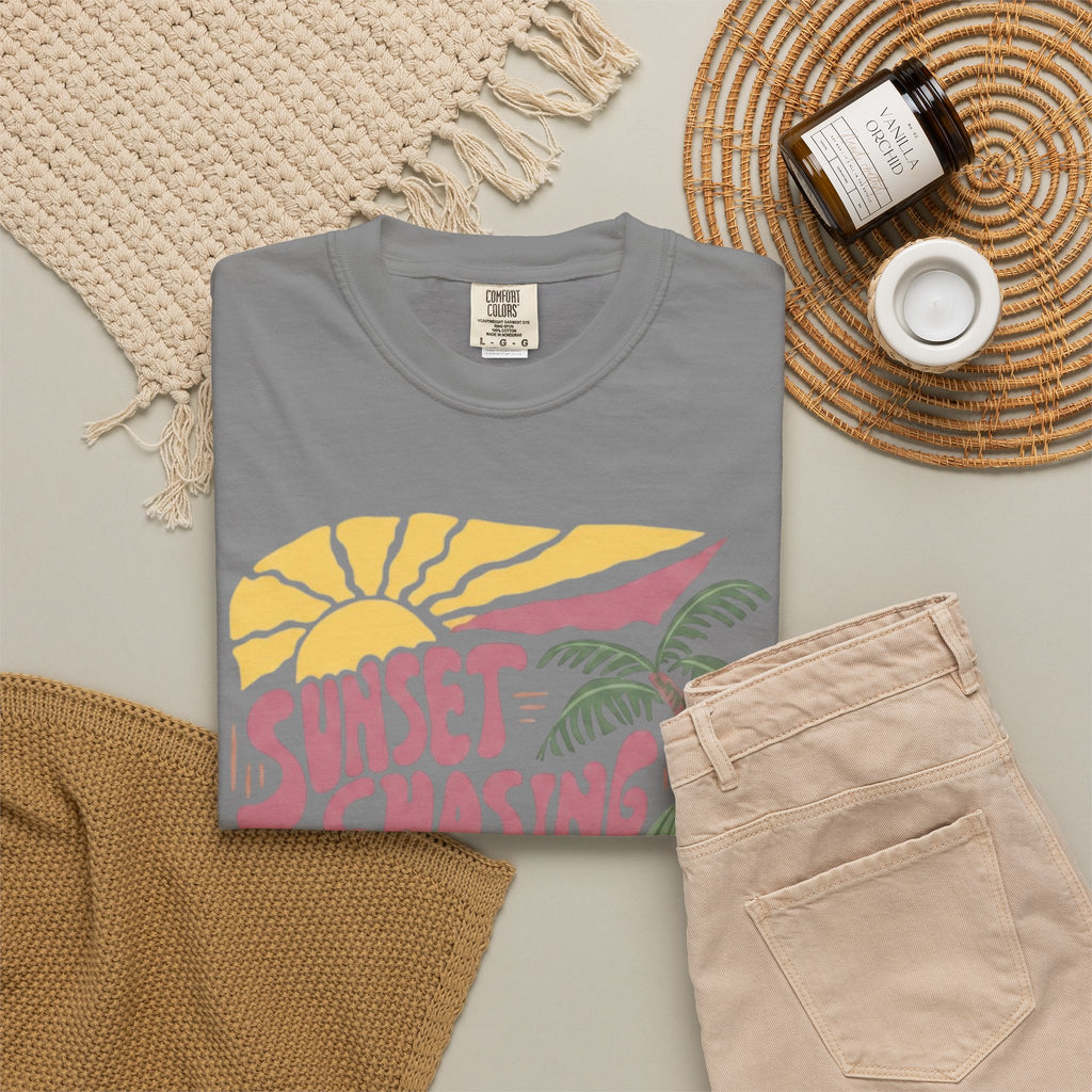 Clothed In Christ T‑Shirt — Sunset Chasing Jesus Seeker Tee Printify