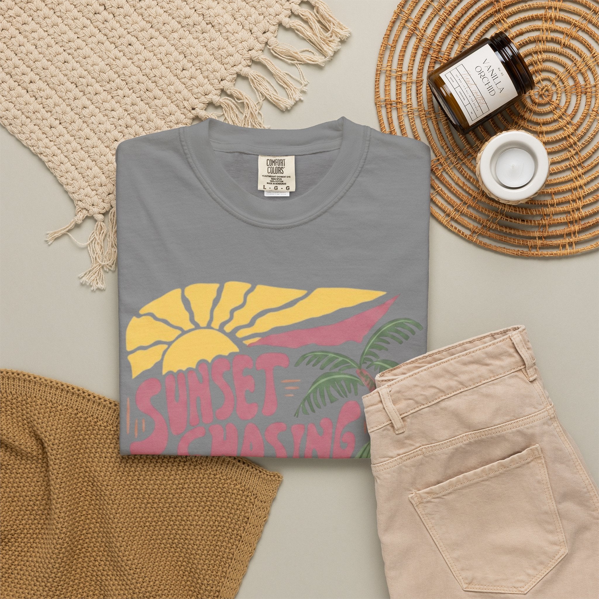 Clothed In Christ T‑Shirt — Sunset Chasing Jesus Seeker Tee Printify