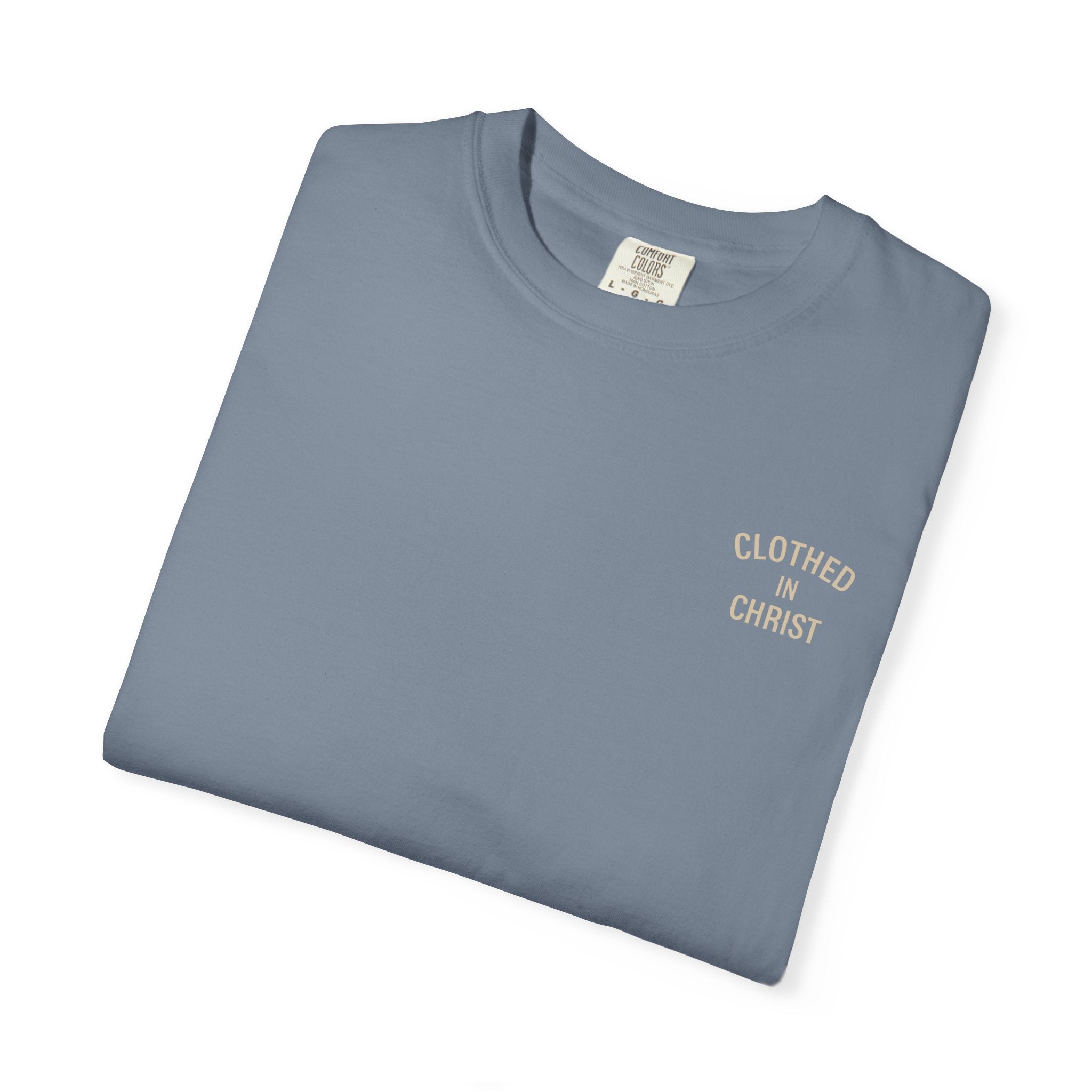 Clothed In Christ T‑Shirt — Isaiah 43:2 Beach Tee Printify