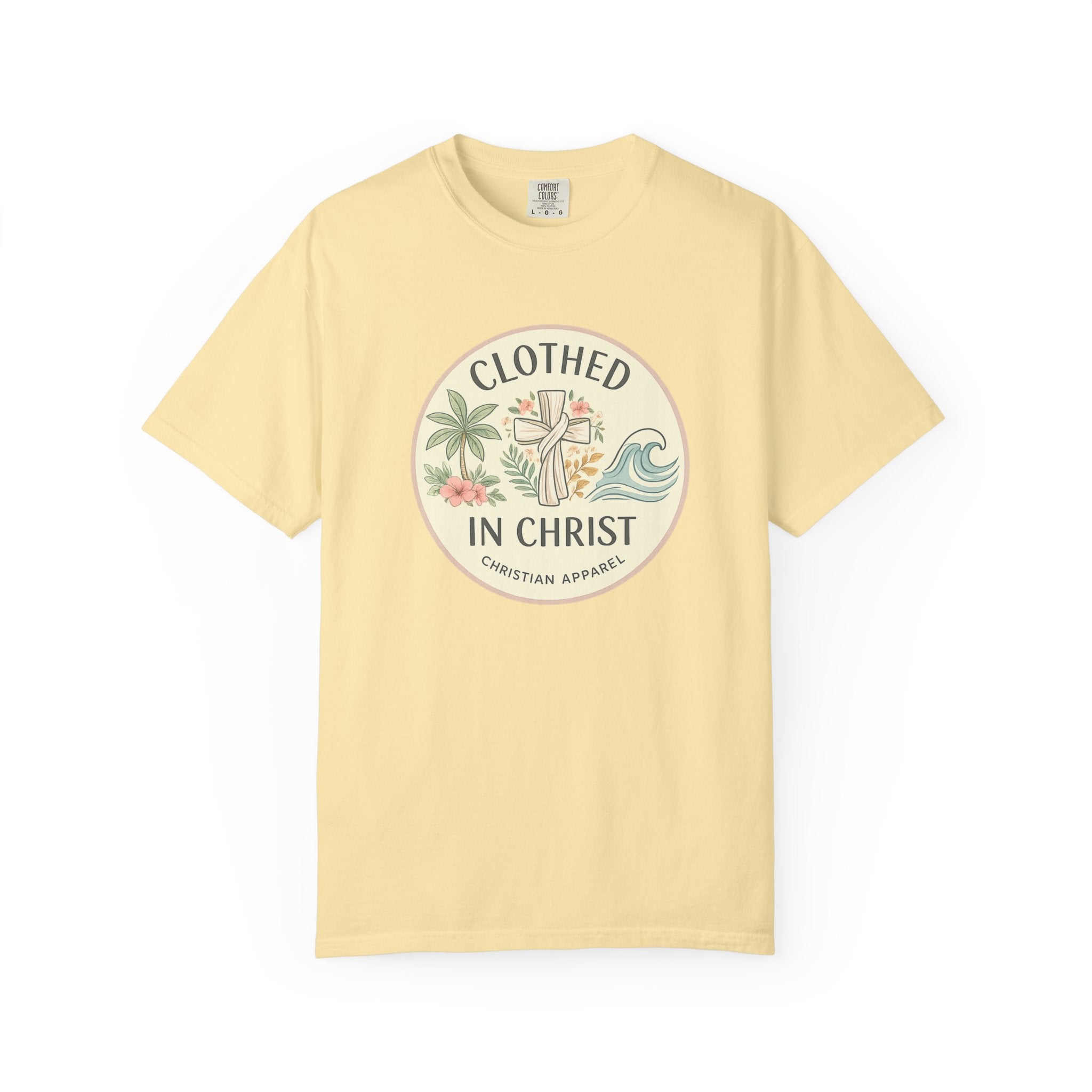 Clothed in Christ Graphic T-Shirt — Christian Faith Tee Printify