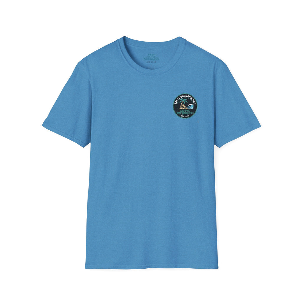 Avoiding Responsibilities Coastal Lifestyle Graphic Tee Printify