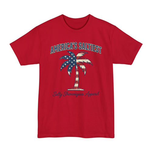 Americas Saltiest Tall T-Shirt — Salty Shenanigans Apparel Patriotic Tee Printify