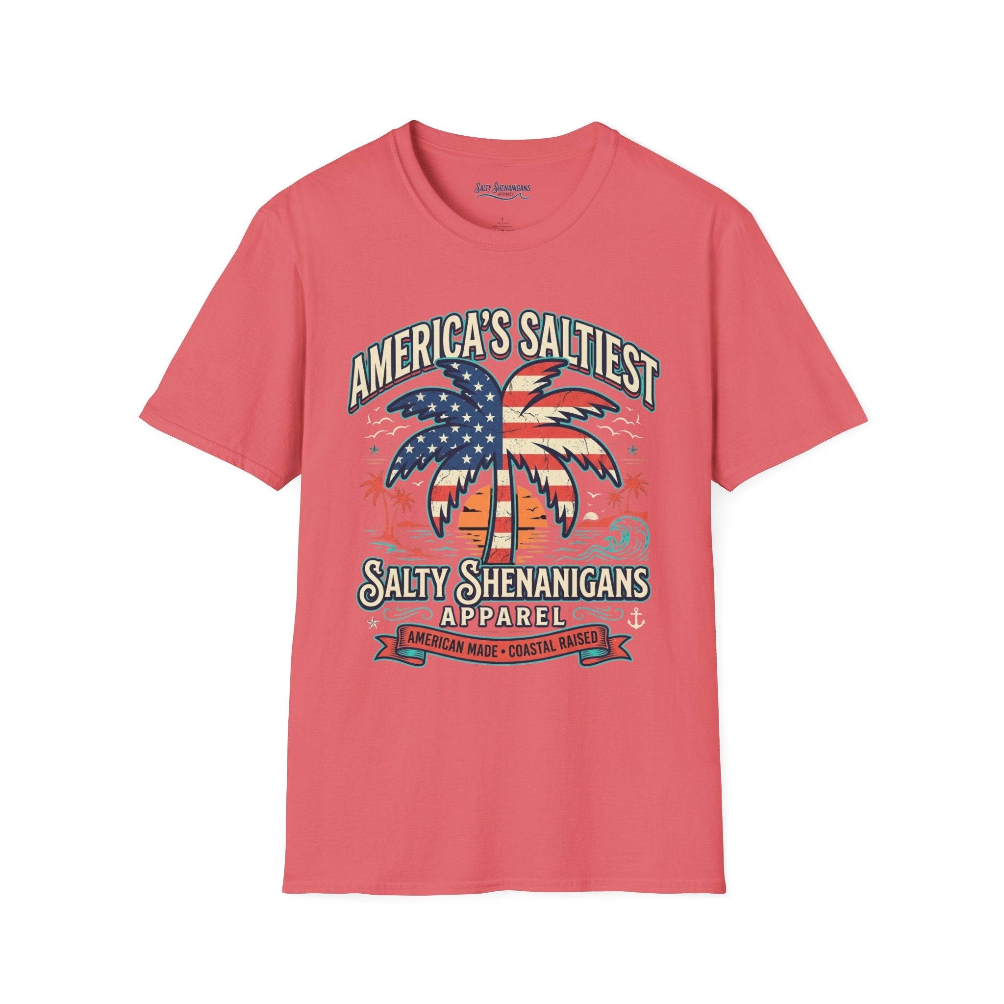 America's Saltiest Patriotic Palm Tree T-Shirt Printify