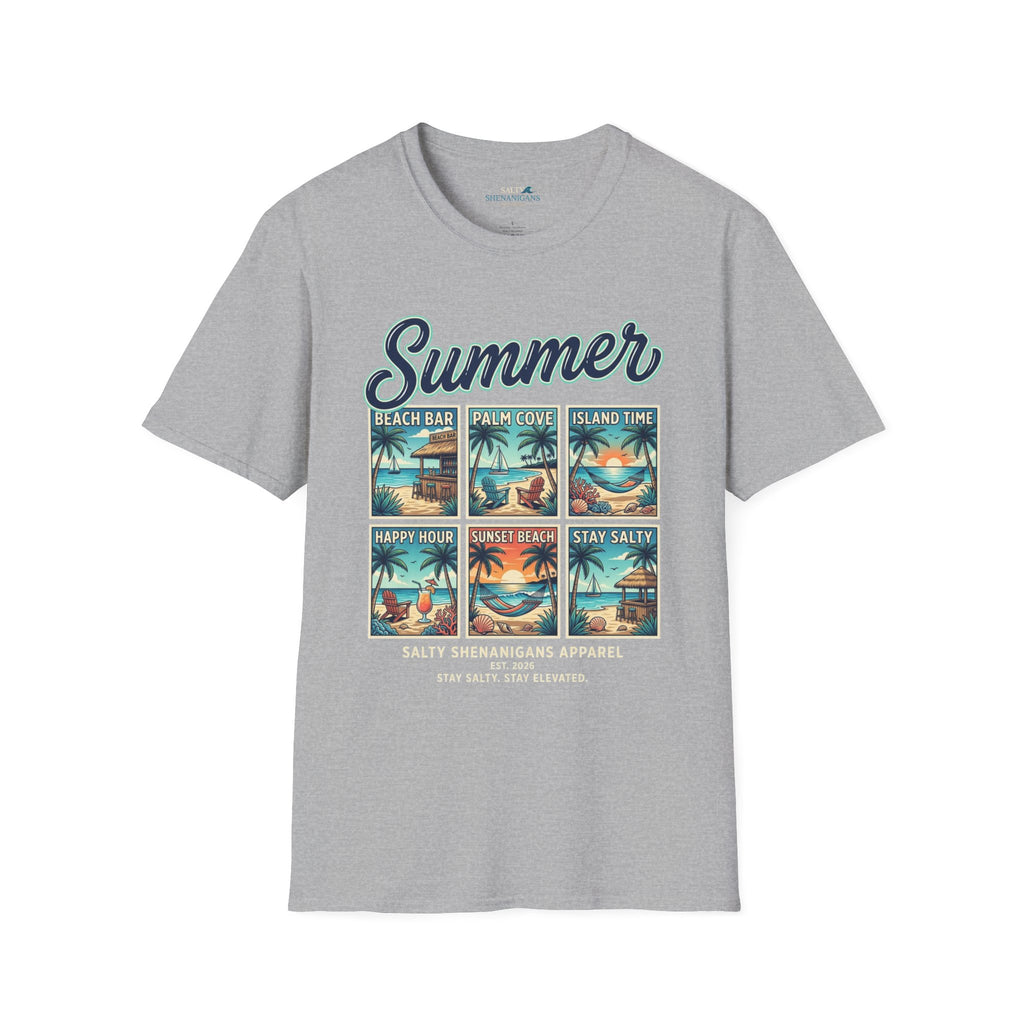 Summer Vintage Beach Postcard Graphic T-Shirt Printify