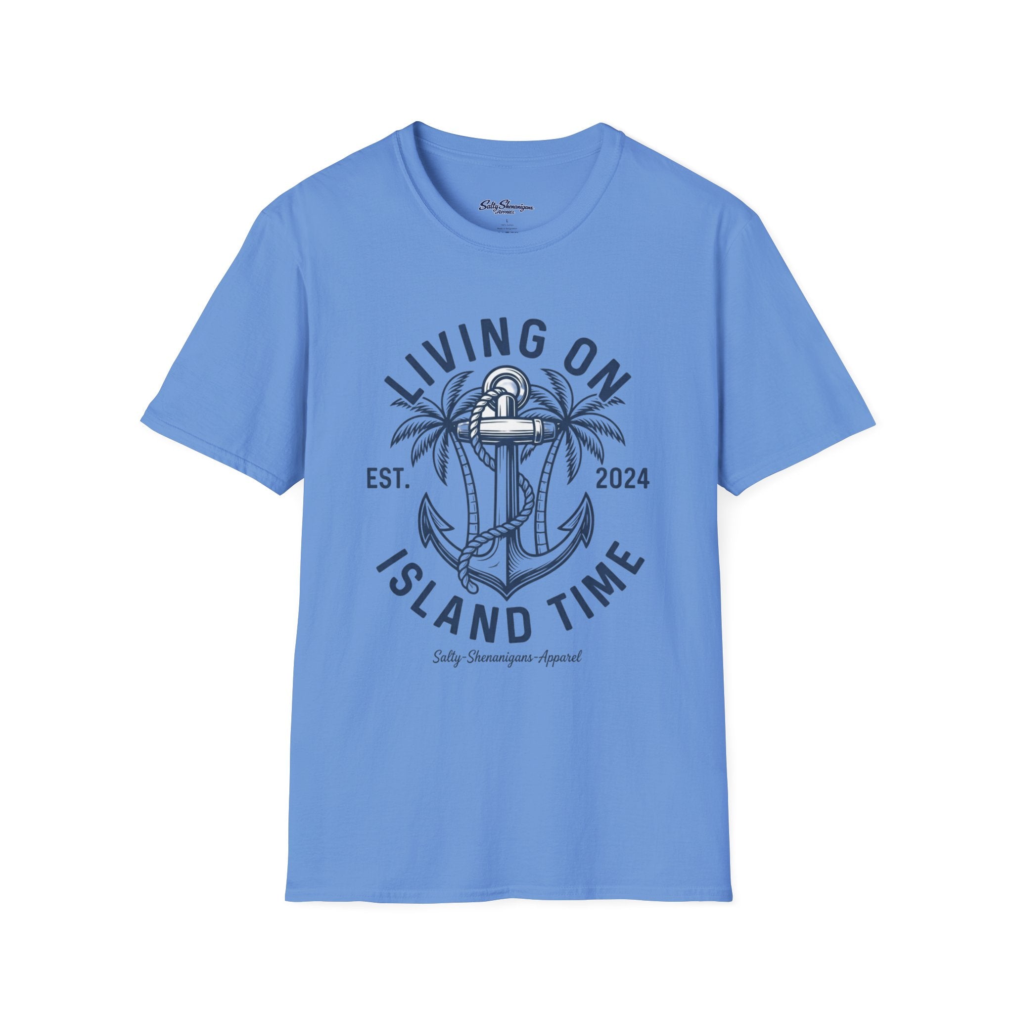 Salty Shenanigans Apparel Living On Island Time T-Shirt Printify