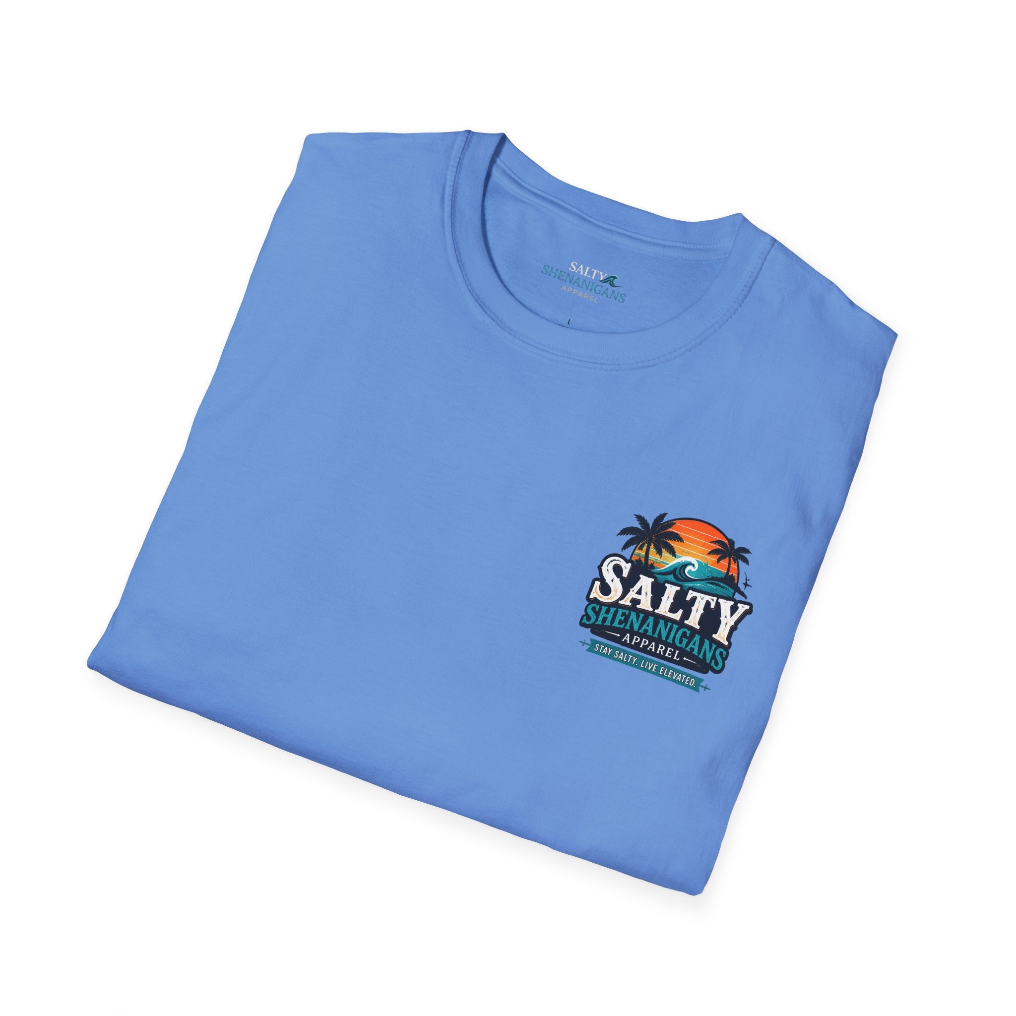 Salty Shenanigans Apparel Wave Logo Tee Printify