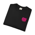 Jesus Saves T‑Shirt — Bold Pink Faith Graphic Tee Printify