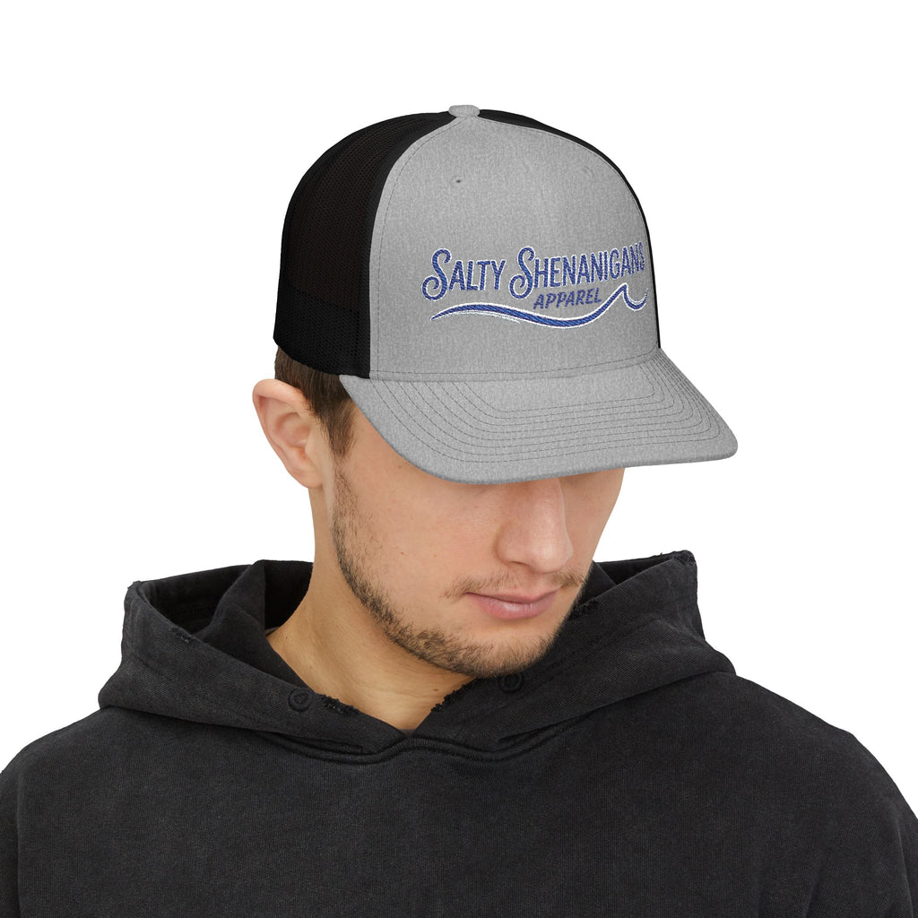 Salty Shenanigans Wave Apparel Snapback Trucker Cap Printify