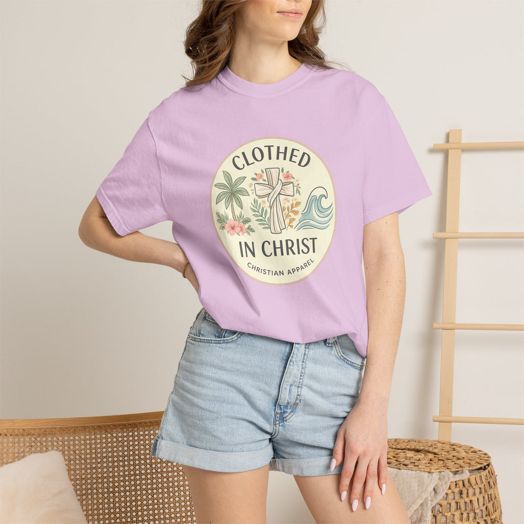 Clothed in Christ Graphic T-Shirt — Christian Faith Tee Printify