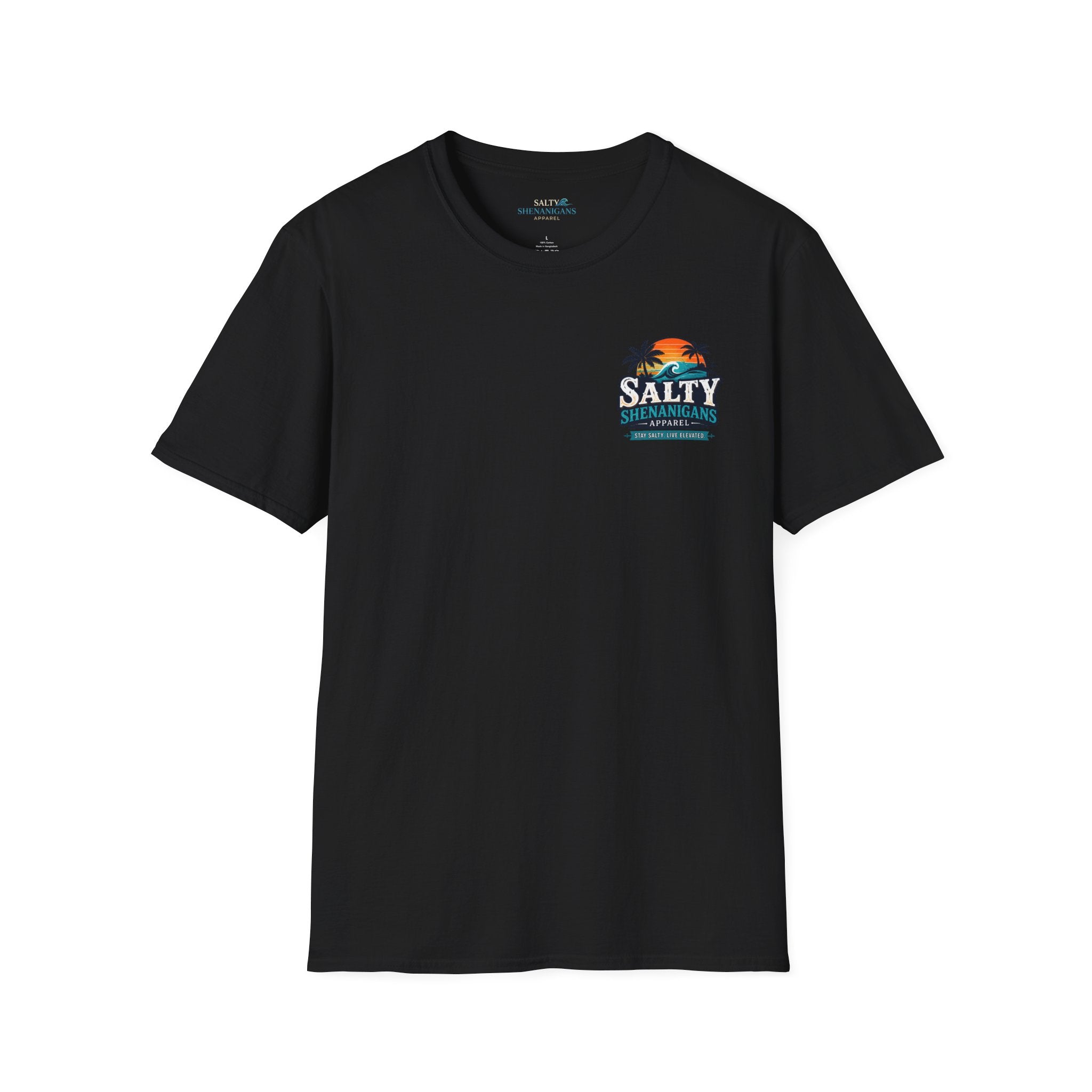 Salty Shenanigans Apparel Wave Logo Tee Printify