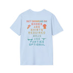 Shoes And Shirts Required - Salty Shenanigans Apparel T-Shirt Printify