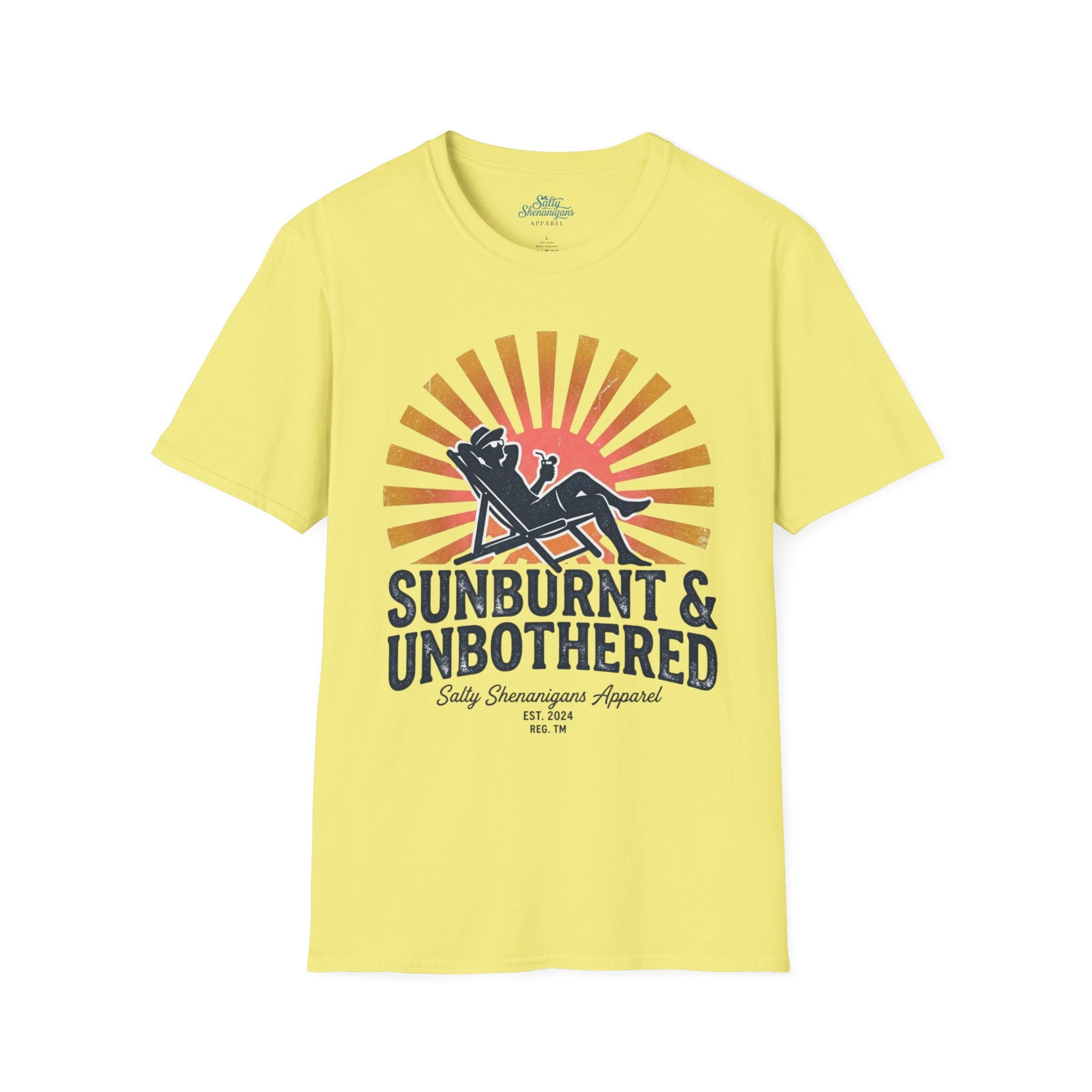 Sunburnt & Unbothered Coastal Tee | Women's Vacation Shirt | Beach Lover Graphic T-Shirt Printify