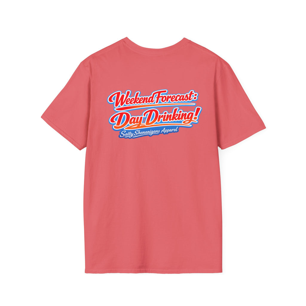 Salty Shenanigans Apparel Weekend Forecast Day Drinking T-Shirt Printify