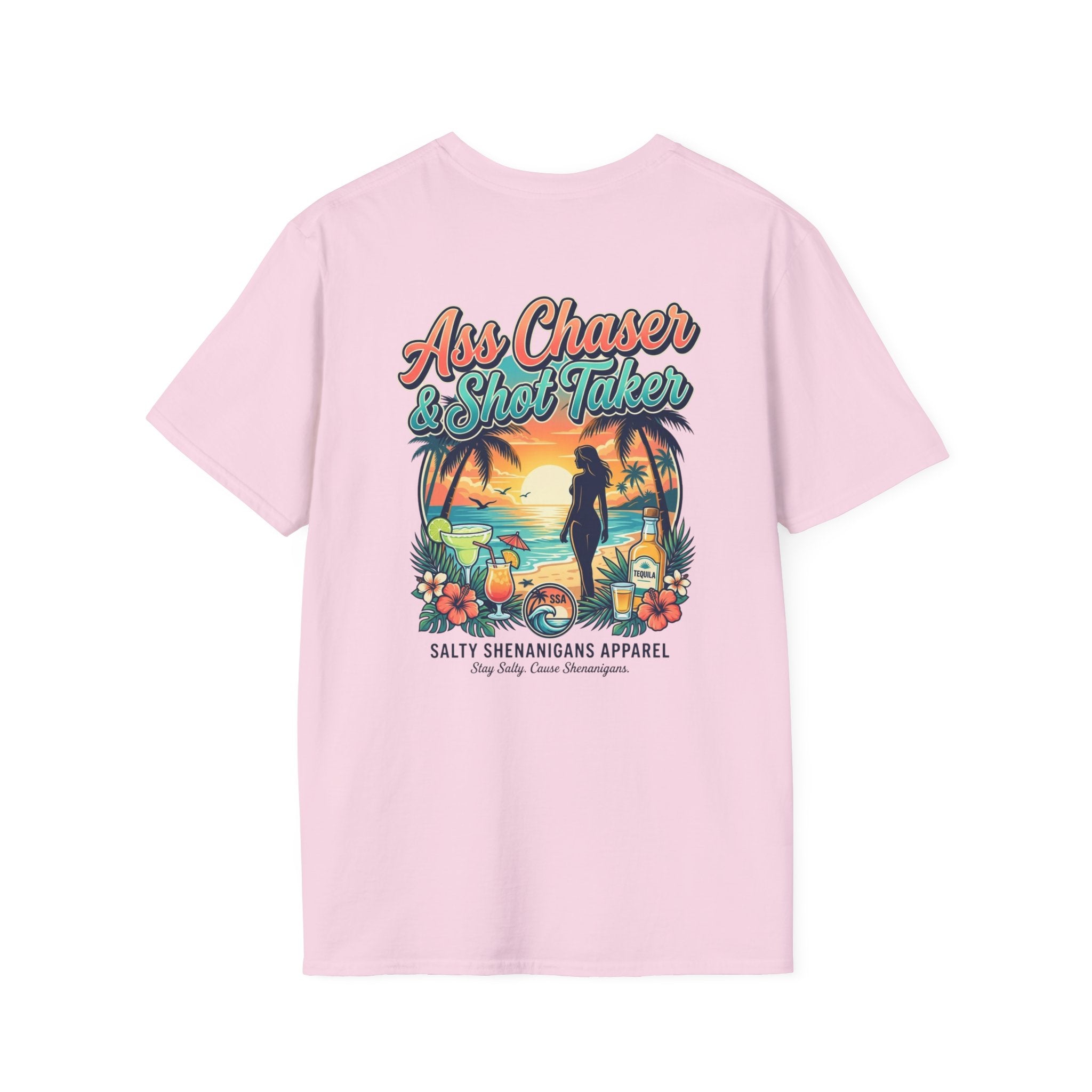Ass Chaser & Shot Taker Coastal Graphic Tee Printify