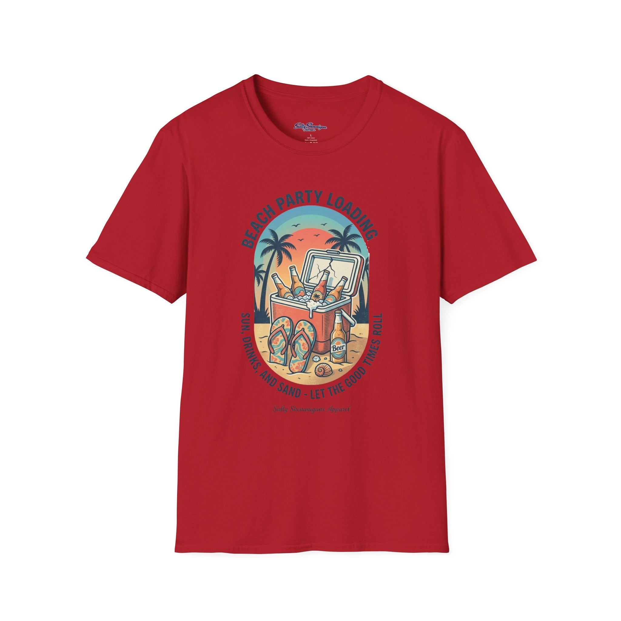Salty Shenanigans Apparel Beach Party Loading T-Shirt Printify