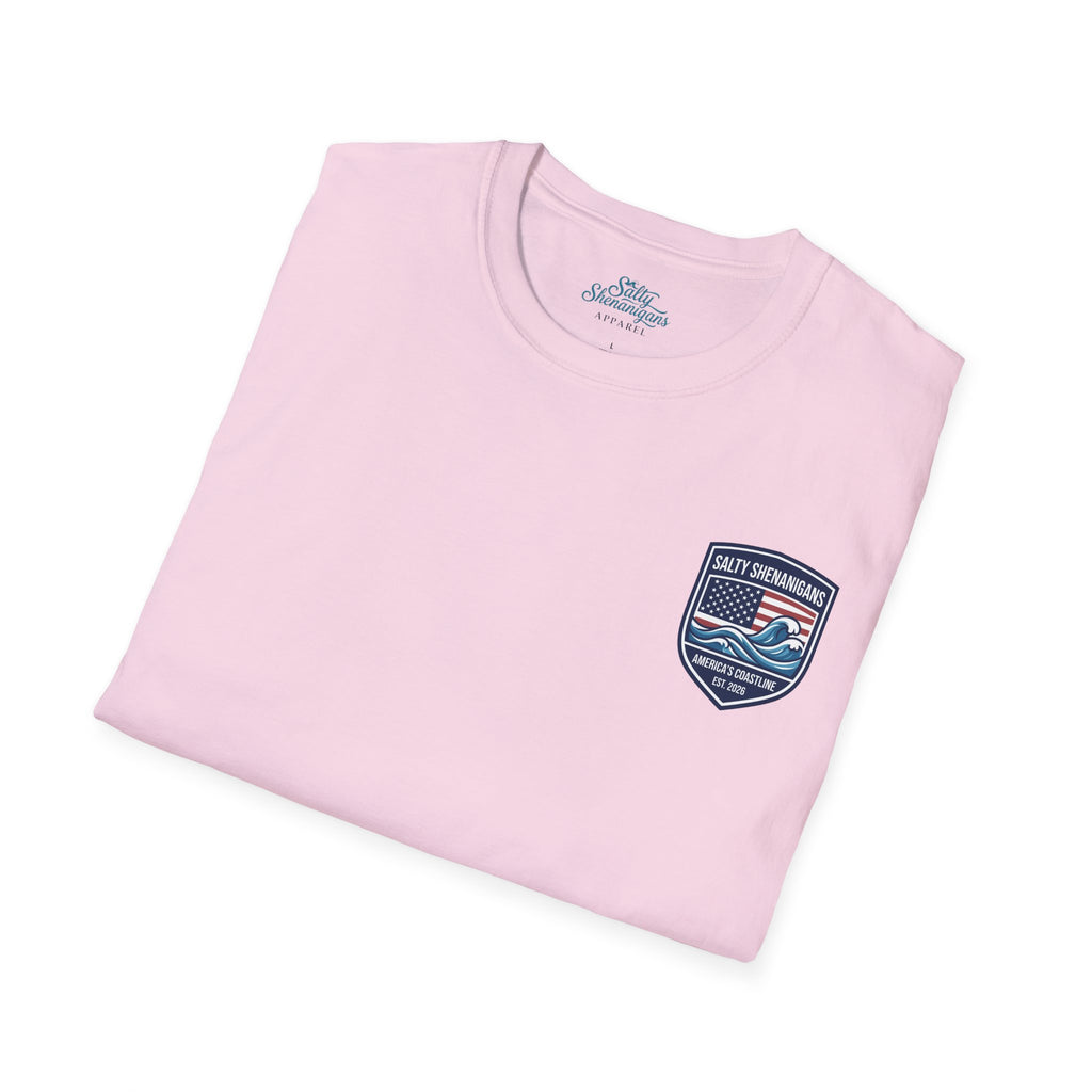 America 250th Anniversary Coastal Flag Tee | Salty Shenanigans Apparel Printify