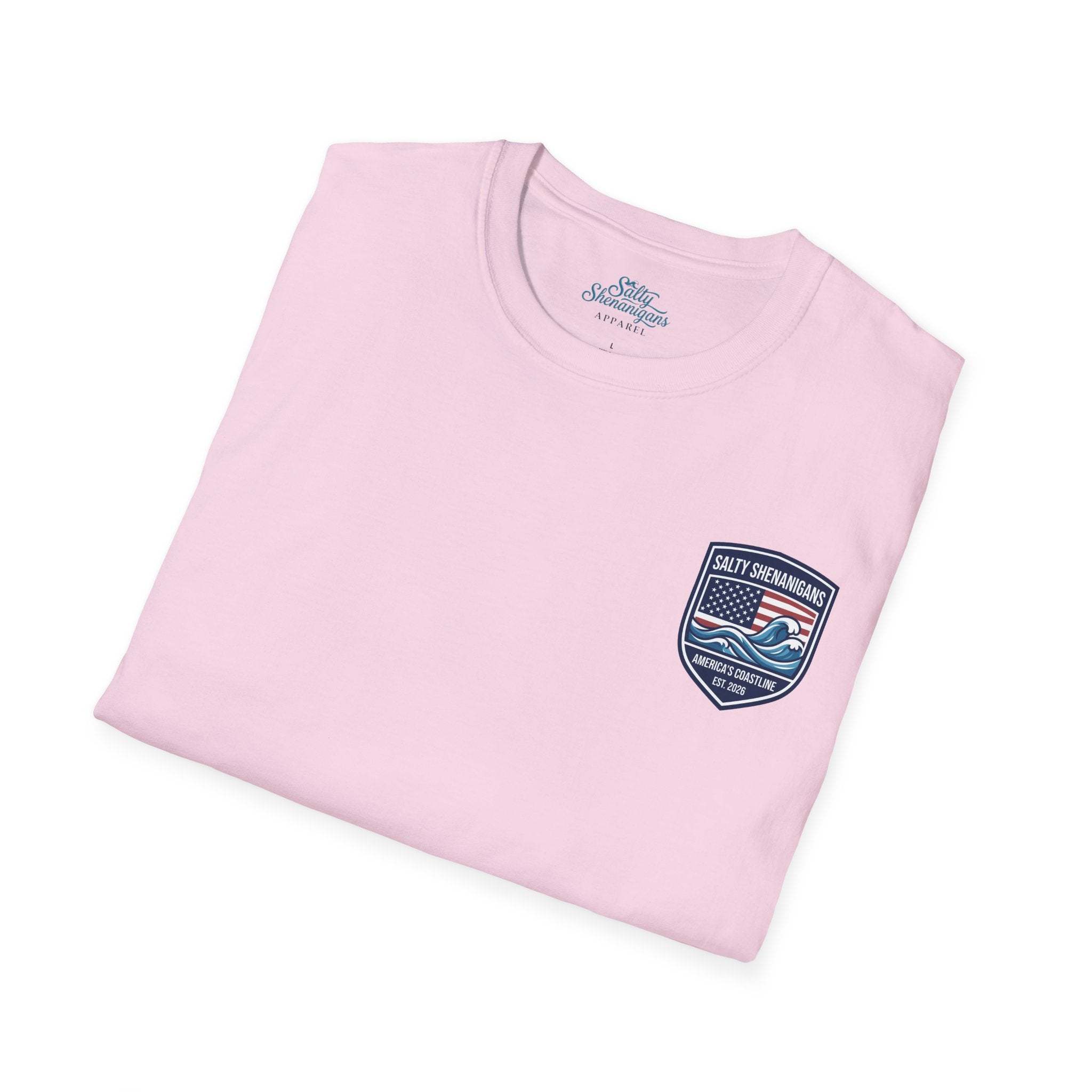 America 250th Anniversary Coastal Flag Tee | Salty Shenanigans Apparel Printify
