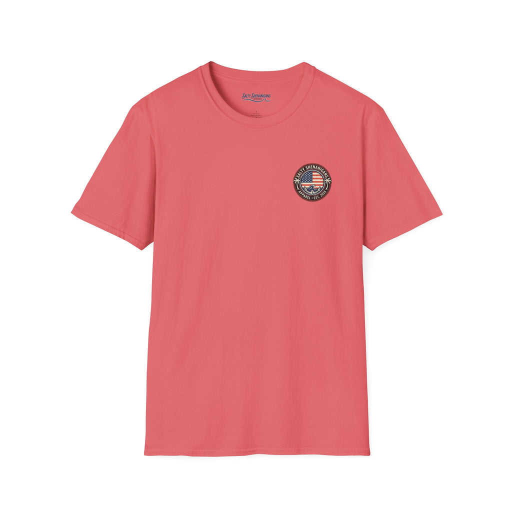 American Made Coastal Raised Patriotic T-Shirt Printify