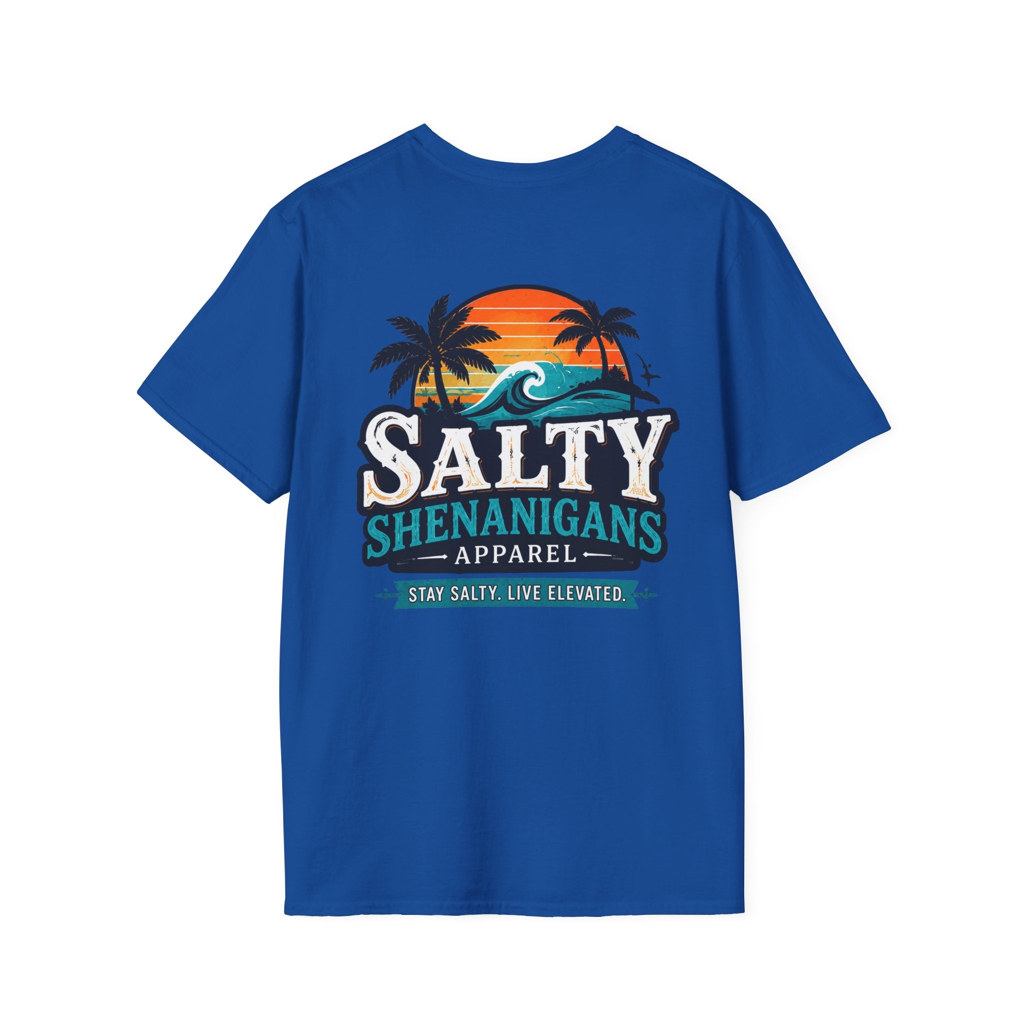 Salty Shenanigans Apparel Wave Logo Tee Printify