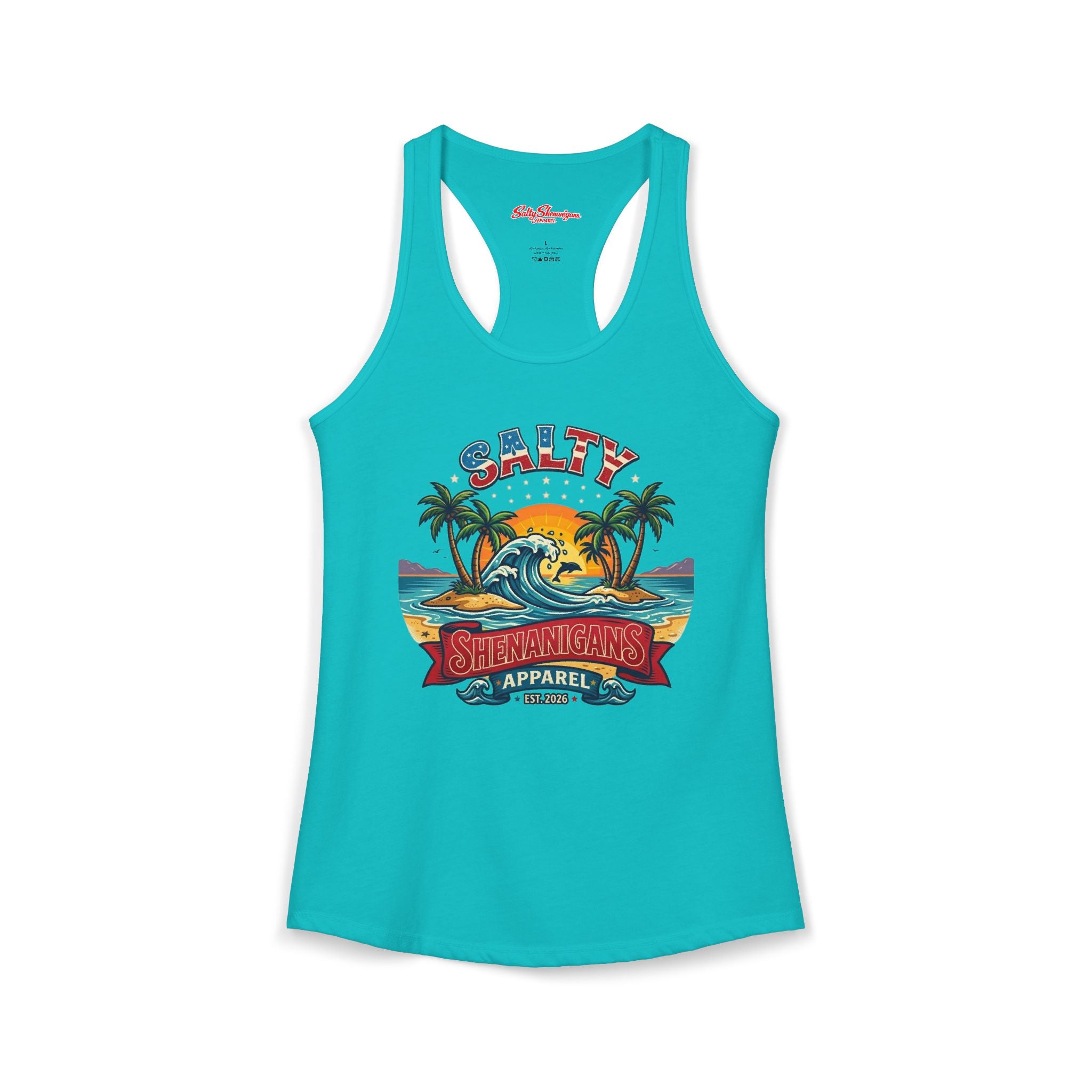 Salty Shenanigans Apparel Ideal Racerback Tank Printify