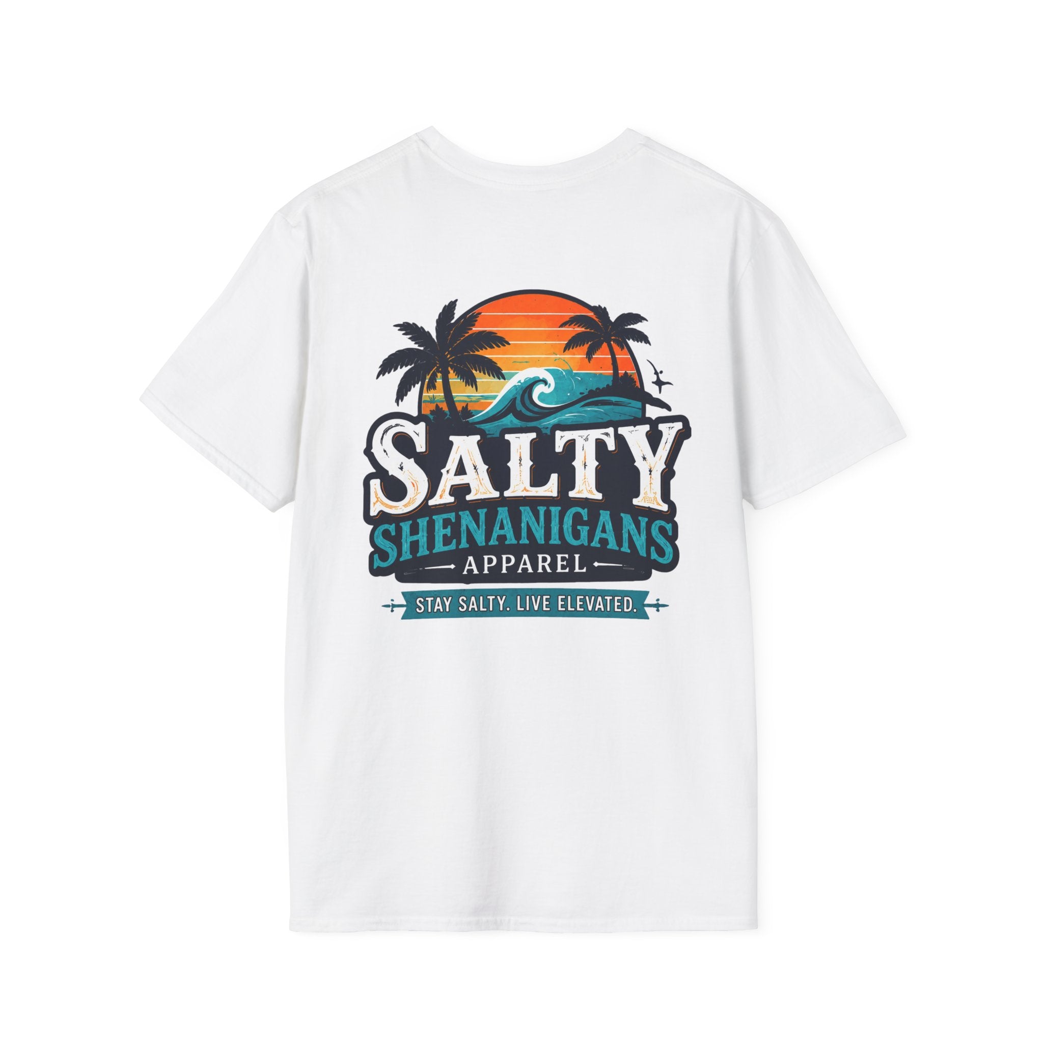 Salty Shenanigans Apparel Wave Logo Tee Printify