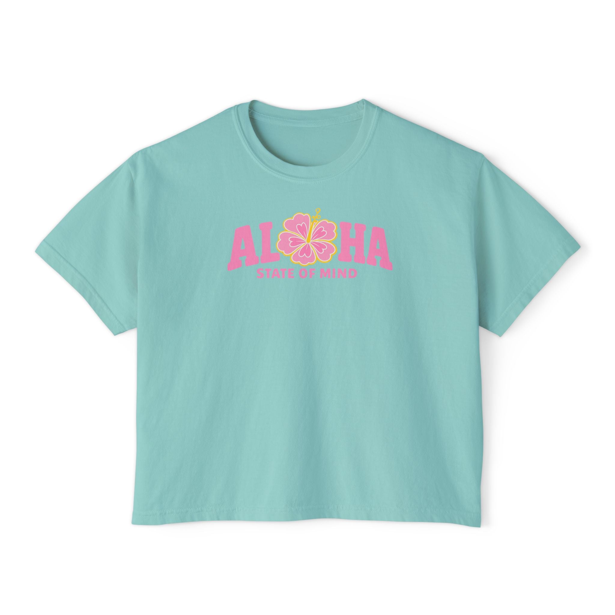 Aloha State Of Mind Women's Boxy Tee — Salty Shenanigans Printify