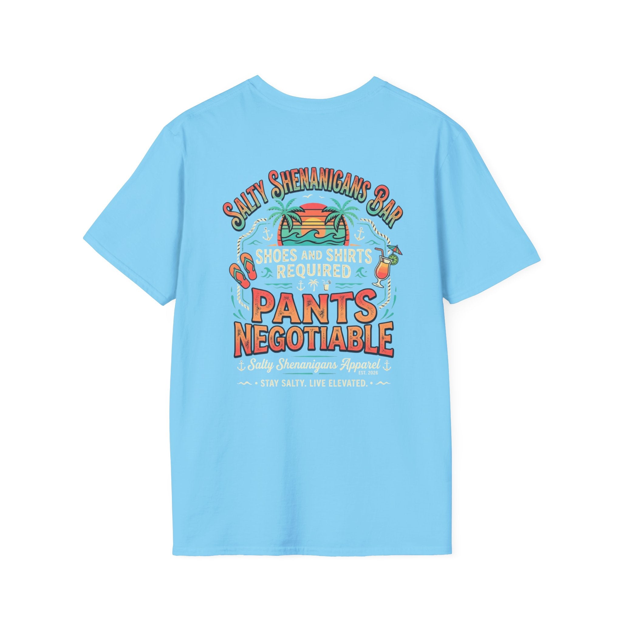 Pants Negotiable Beach Bar T-Shirt Printify