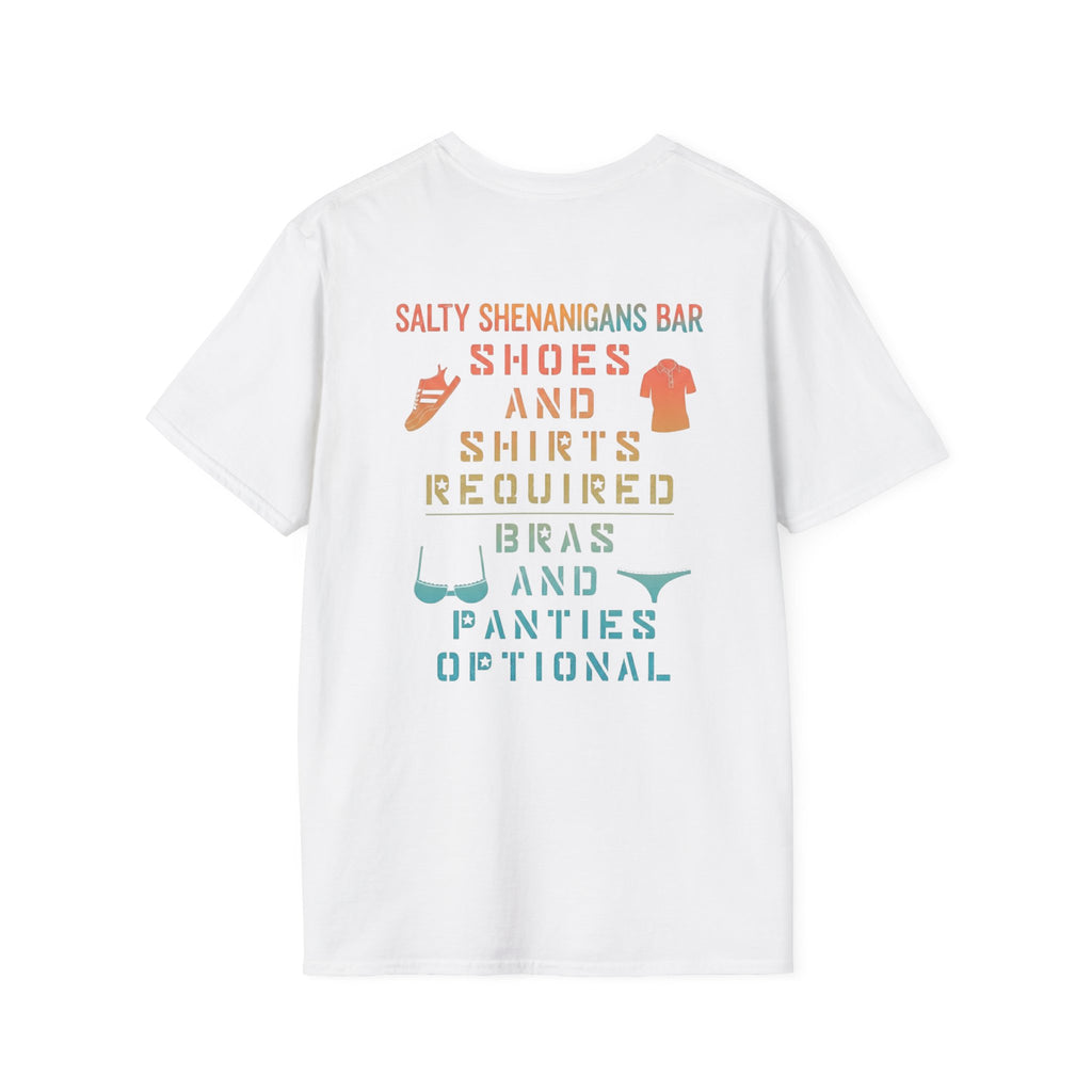 Shoes And Shirts Required - Salty Shenanigans Apparel T-Shirt Printify