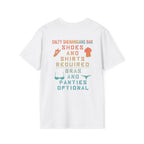 Shoes And Shirts Required - Salty Shenanigans Apparel T-Shirt Printify