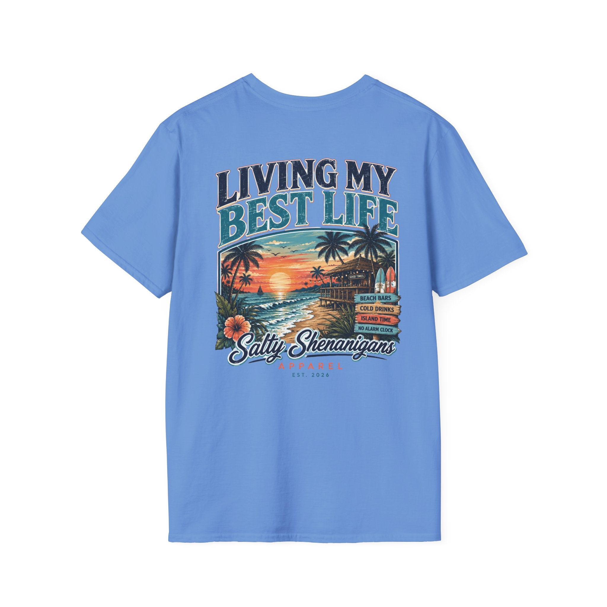 Living My Best Life Sunset Tee Printify