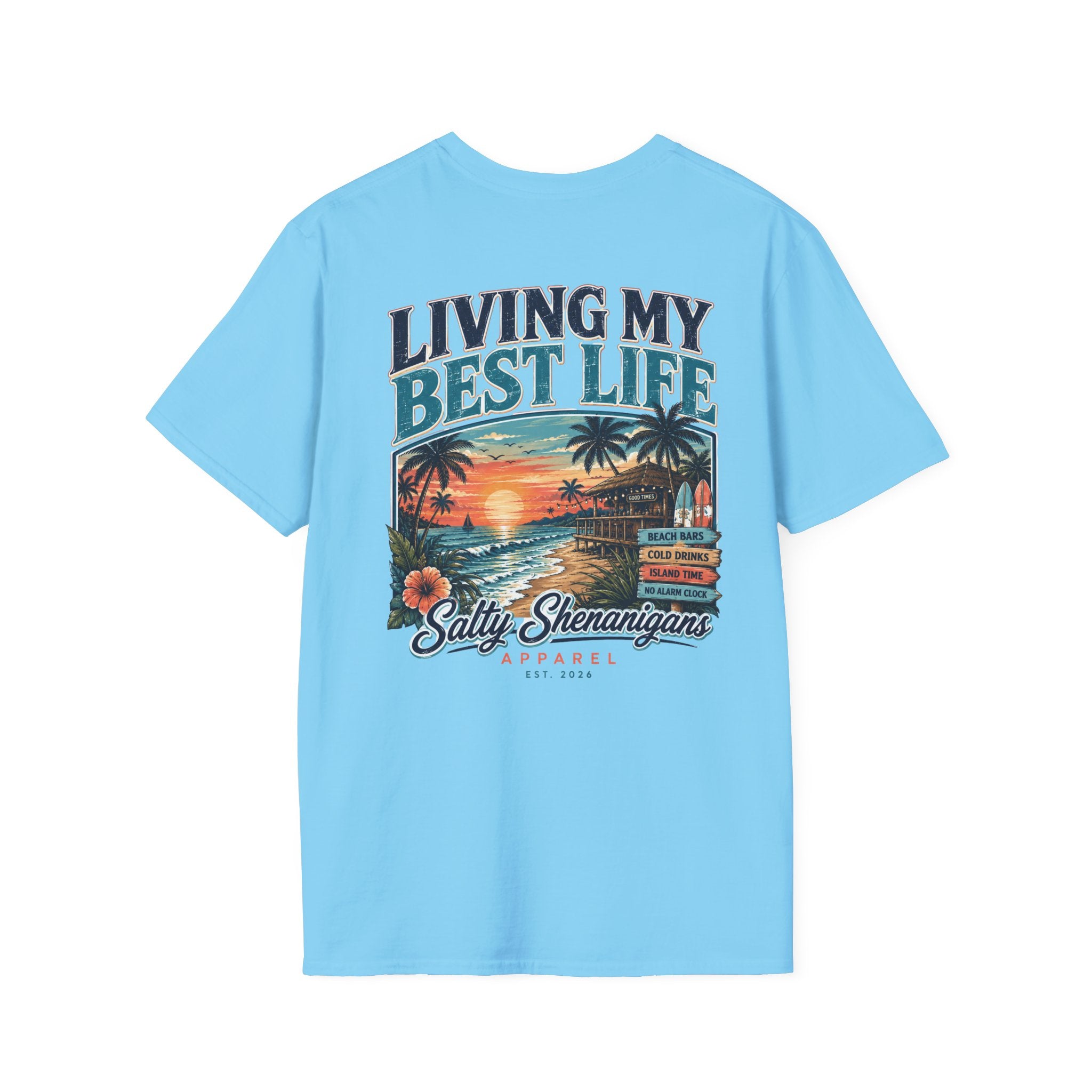 Living My Best Life Sunset Tee Printify